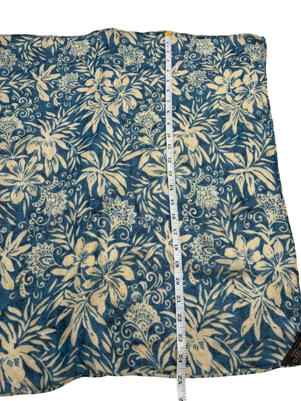 Patricia Nash Ikaria Floral Blue & Beige Viscose Scarf Lightweight Square Access